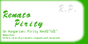 renato pirity business card